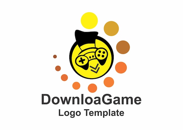 logotipo de la compañía de juegos que fabrica juegos y sitios de descarga amarillo y negro