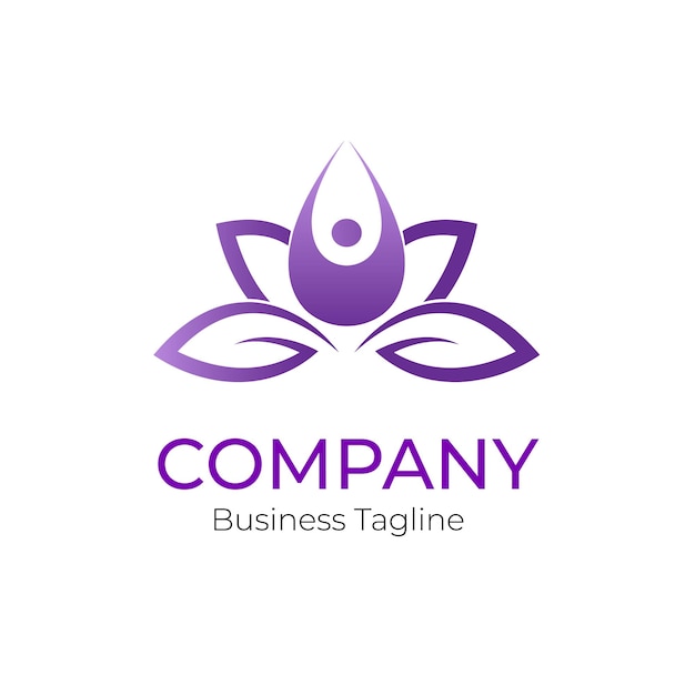 logotipo de la compañía de negocios de belleza lotus