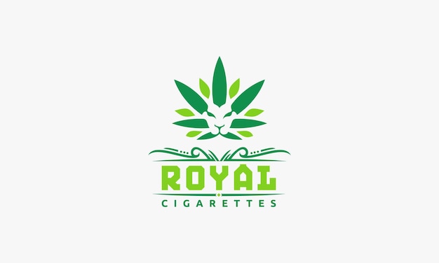 Logotipo para una compañía tabacalera con un logotipo de león verde para cigarrillos reales