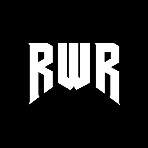 El logotipo de la compañía tecnológica RWR (Combinación de colores blanco y negro) RWR (Vector RWR) Icon RWR (Alfabeto RWR) Logotipo RWR (Tipografía RWR)