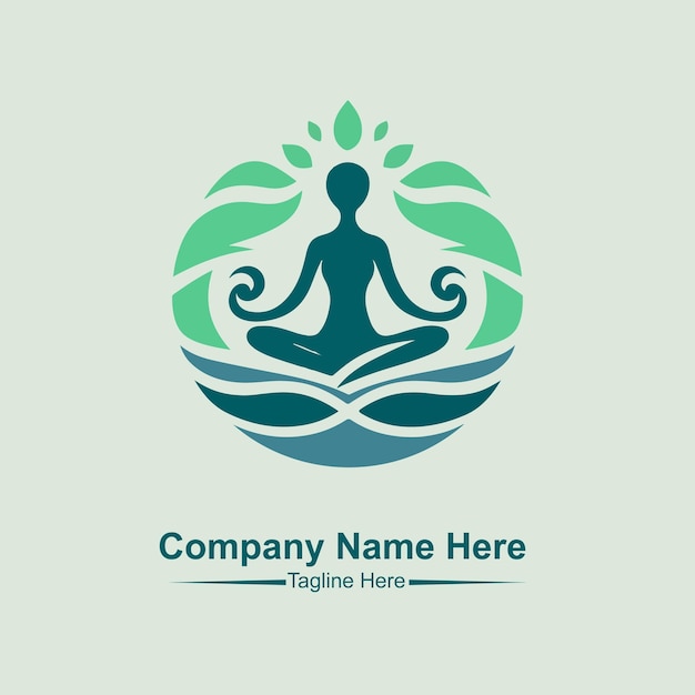 un logotipo para una compañía de yoga llamada el nombre de la compañía