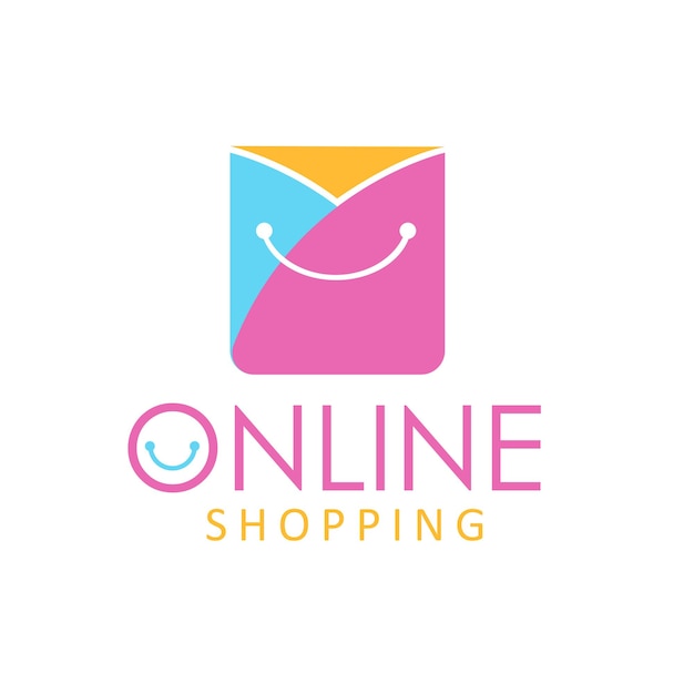 Vector logotipo de compras en línea