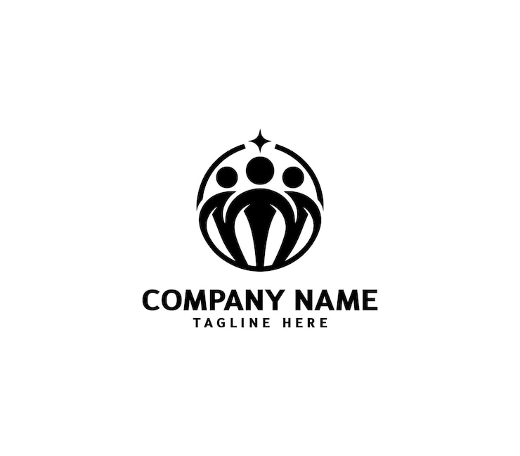 El logotipo de la comunidad de personas La comunidad global La comunidad humana La atención médica de la comunidad La comunidad de personas El logotipio de la familia