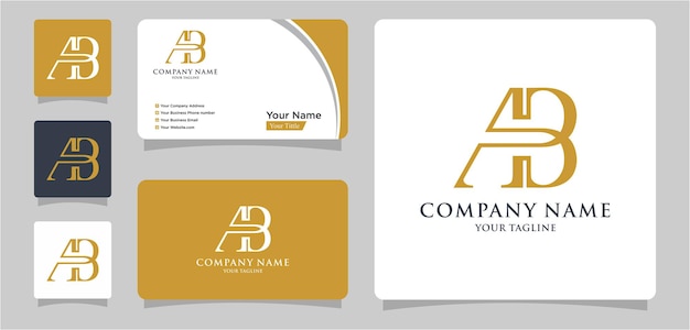 Logotipo de concepto de diseño de logotipo ab con fuente serif y estilo clásico elegante inspiración de diseño