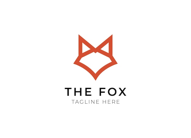 logotipo de concepto de diseño simple moderno animal zorro creativo