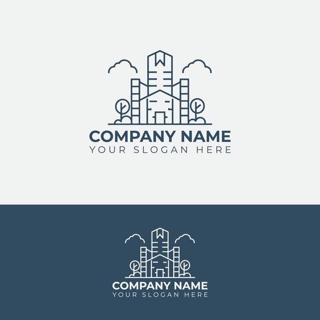 Logotipo para el concepto de logotipo de la solución de vivienda inmobiliaria