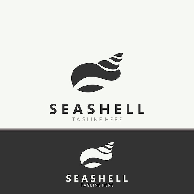 Logotipo de concha de mar Animales oceánicos colección de símbolos gráficos de contorno de calidad premium