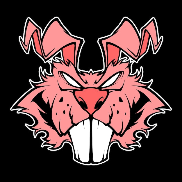 El logotipo del conejo enojado