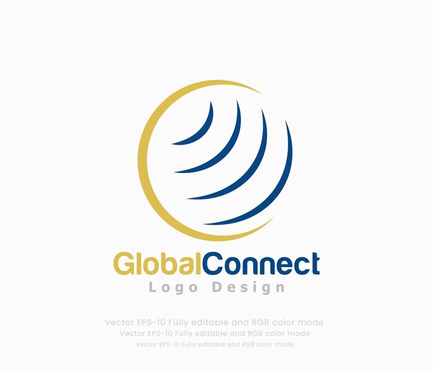 Un logotipo para la conexión global.