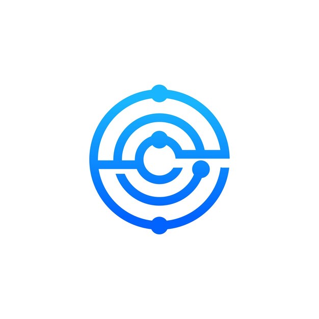 Logotipo y conexión de la letra C del monograma