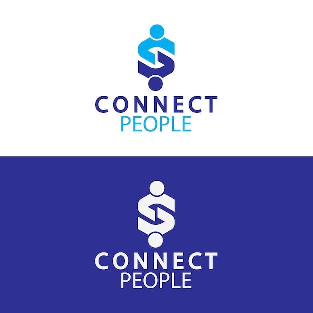 Logotipo de conexión de plantilla de diseño de logotipo de People Connect para empresas