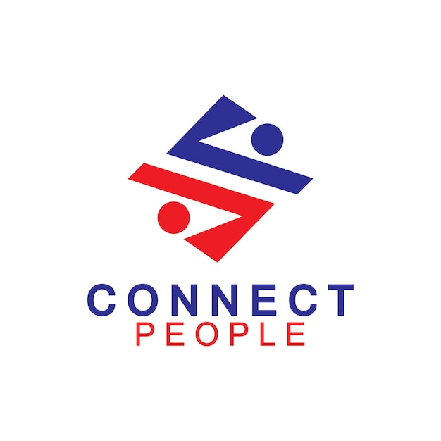 Logotipo de conexión de plantilla de diseño de logotipo de People Connect para empresas