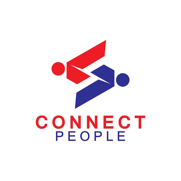 Logotipo de conexión de plantilla de diseño de logotipo de People Connect para empresas