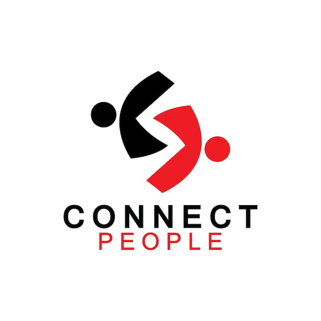 Logotipo de conexión de plantilla de diseño de logotipo de People Connect para empresas