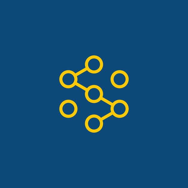 logotipo de conexión de red de letra S