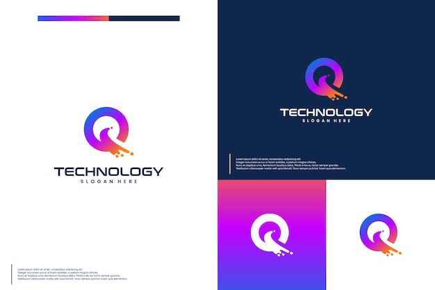 Logotipo de conexión a la red velocidad de diseño de logotipo inspiración