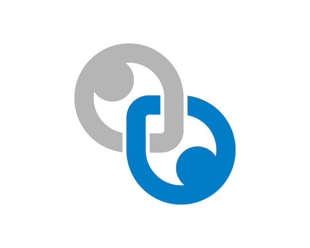 Logotipo de conexión de trabajo en equipo de empleados