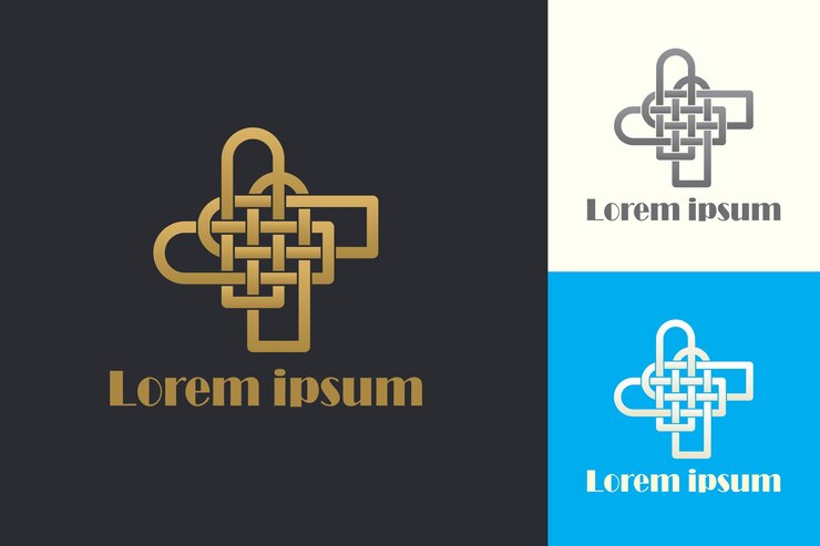 Vector un logotipo conjunto geométrico adecuado para empresas privadas.