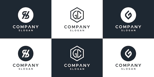 Logotipo del conjunto de monogramas