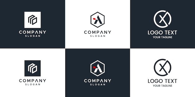 Logotipo del conjunto de monogramas