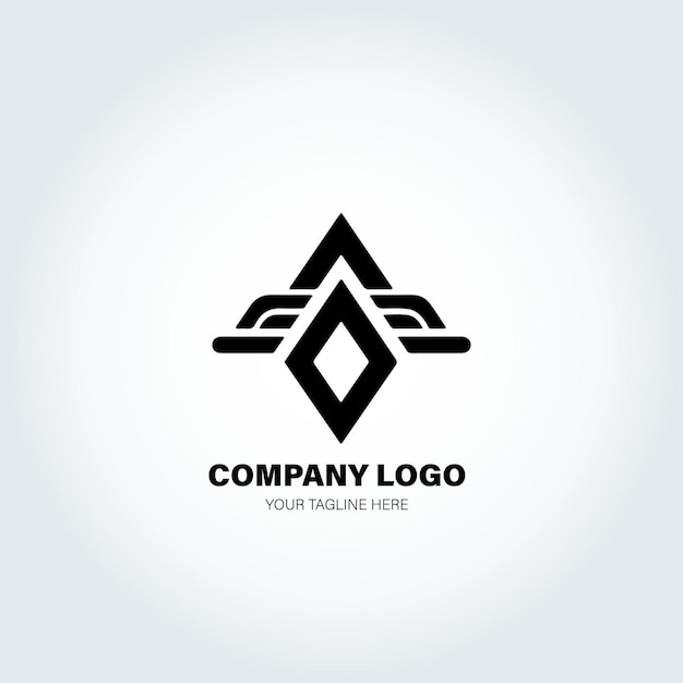 el logotipo consiste en una marca abstracta simétrica que se asemeja a una mariposa estilizada o a un símbolo geométrico