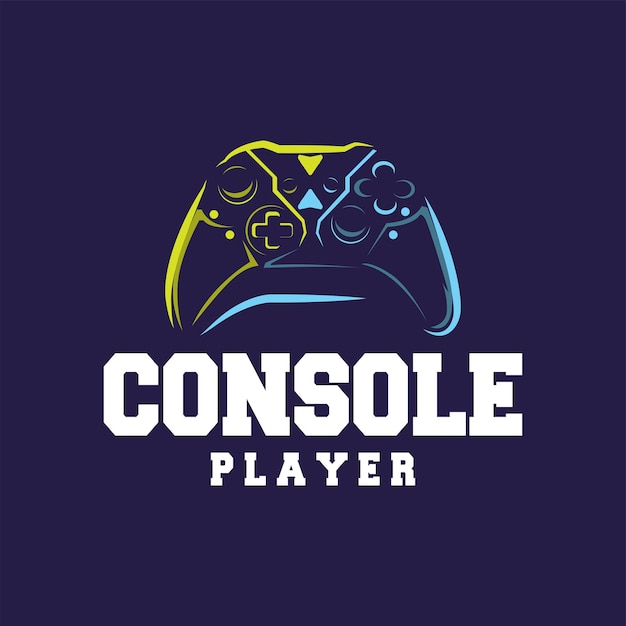 Logotipo de la consola de juegos Diseño de gamer Ilustración de la plantilla de símbolos de Gamepad