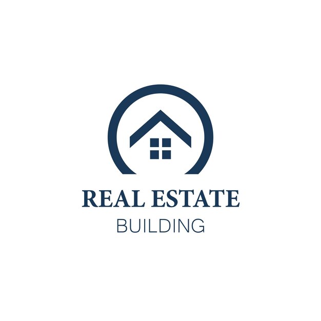 Logotipo de construcción inmobiliaria