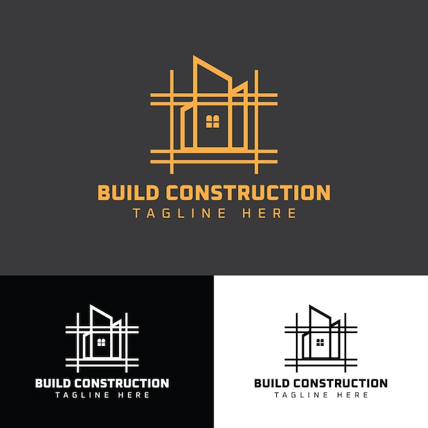 Logotipo de construcción inmobiliaria