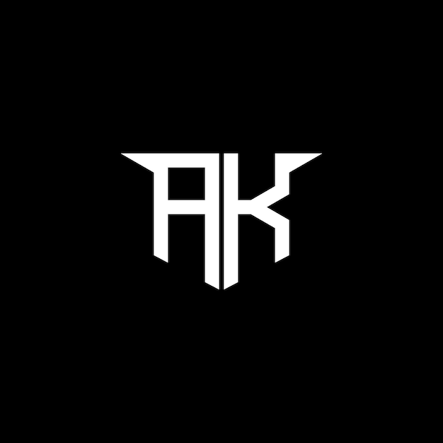El logotipo de la construcción moderna AK con diseño simétrico