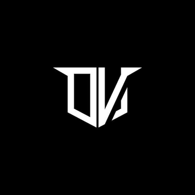 Logotipo de construcción moderna con diseño simétrico OV