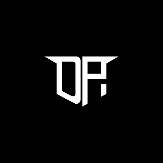 Logotipo de construcción moderna de DP con diseño simétrico