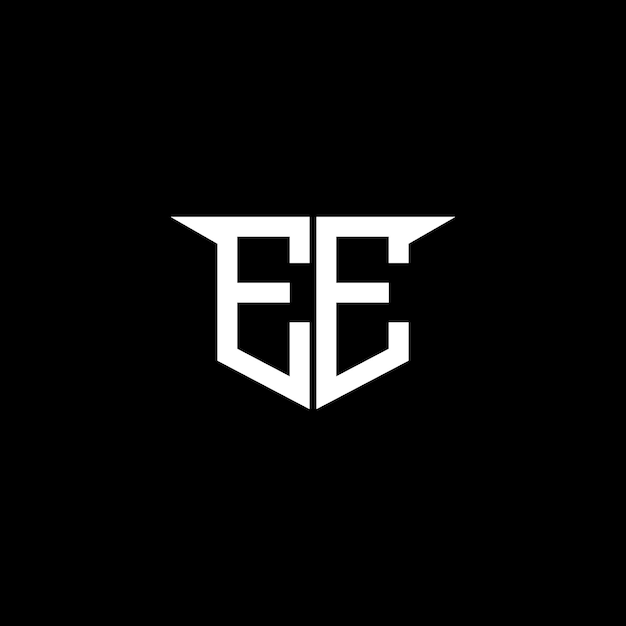 Logotipo de la construcción moderna de EE con diseño simétrico