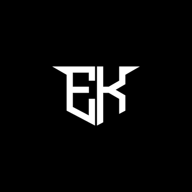 El logotipo de la construcción moderna EK con diseño simétrico