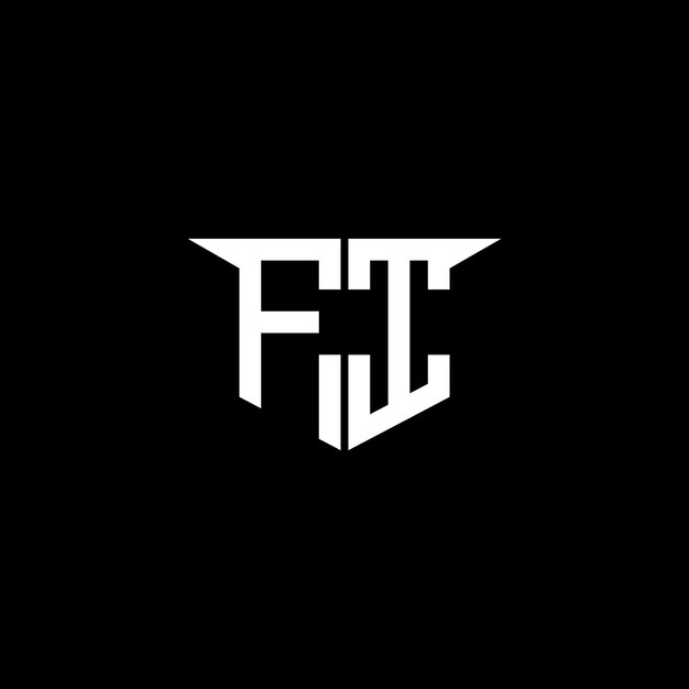 Logotipo de construcción moderna de FI con diseño simétrico