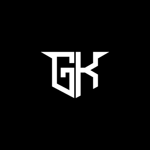 Logotipo de construcción moderna de GK con diseño simétrico
