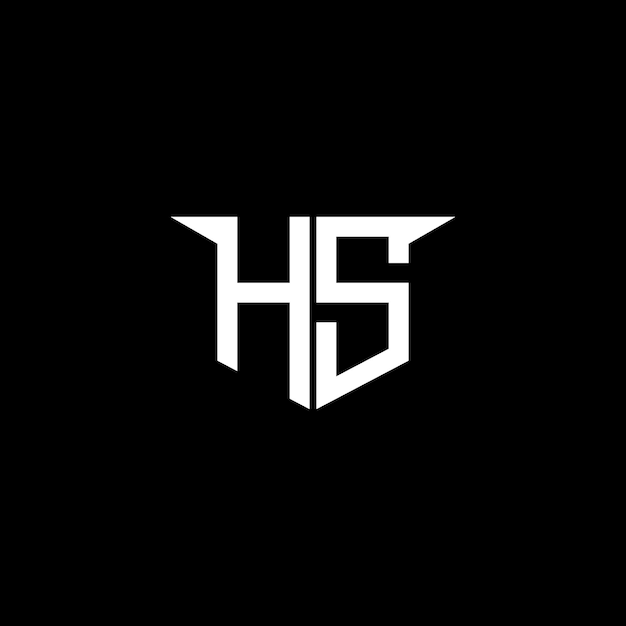 Logotipo de construcción moderna de HS con diseño simétrico