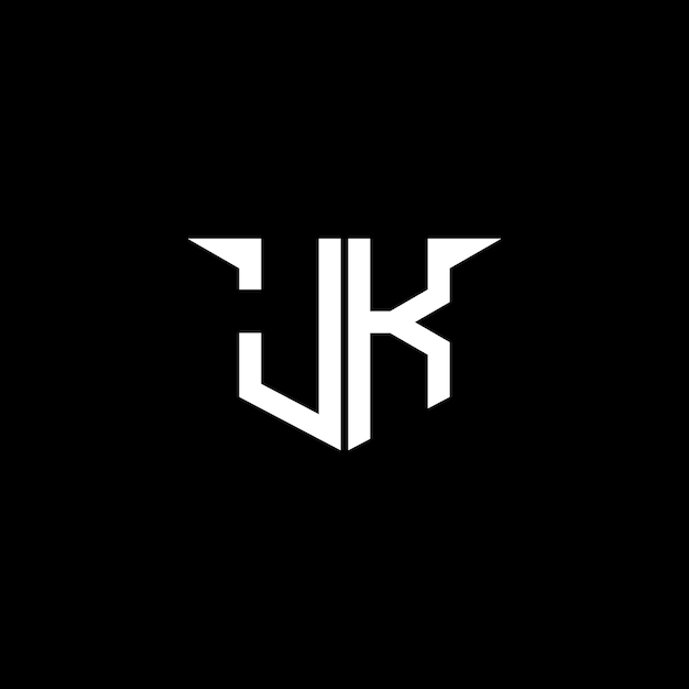 El logotipo de construcción moderna de JK con diseño simétrico