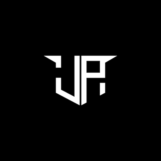 El logotipo de construcción moderna de JP con diseño simétrico