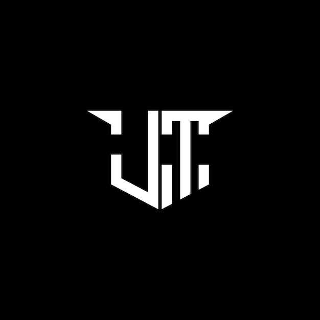 Logotipo de construcción moderna de JT con diseño simétrico