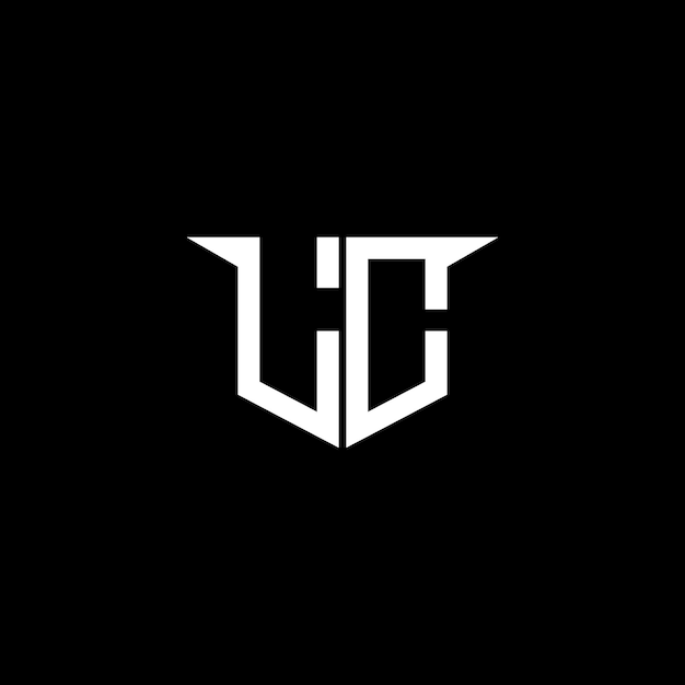 Logotipo de construcción moderna de LC con diseño simétrico