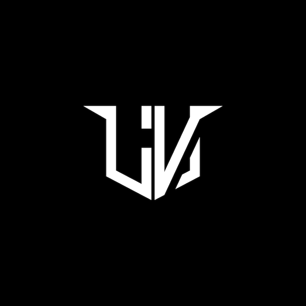 Logotipo de construcción moderna de LV con diseño simétrico