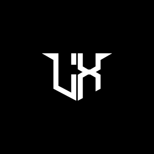 Logotipo de construcción moderna LX con diseño simétrico