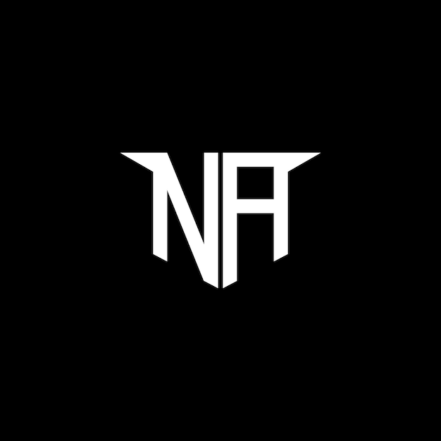 El logotipo de construcción moderna de NA con diseño simétrico