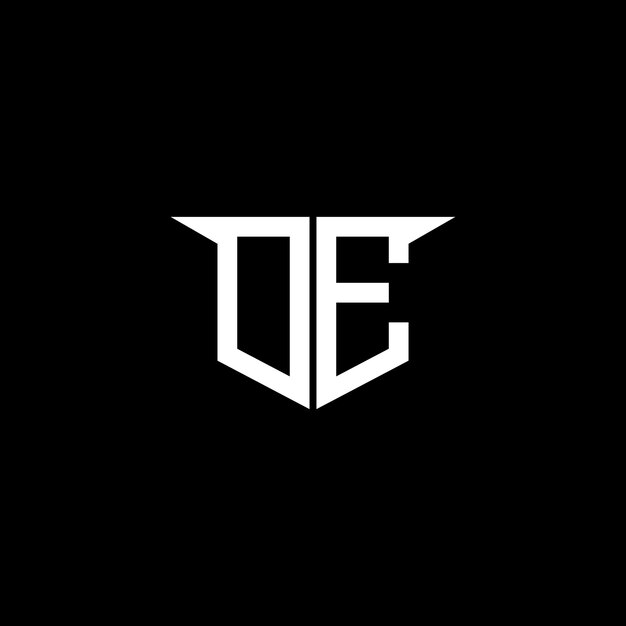 Logotipo de construcción moderna OE con diseño simétrico