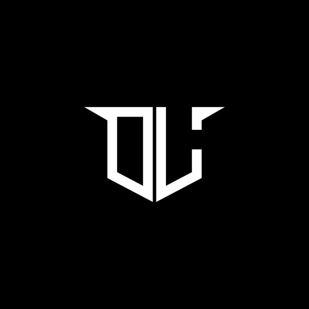 Logotipo de construcción moderna de OL con diseño simétrico