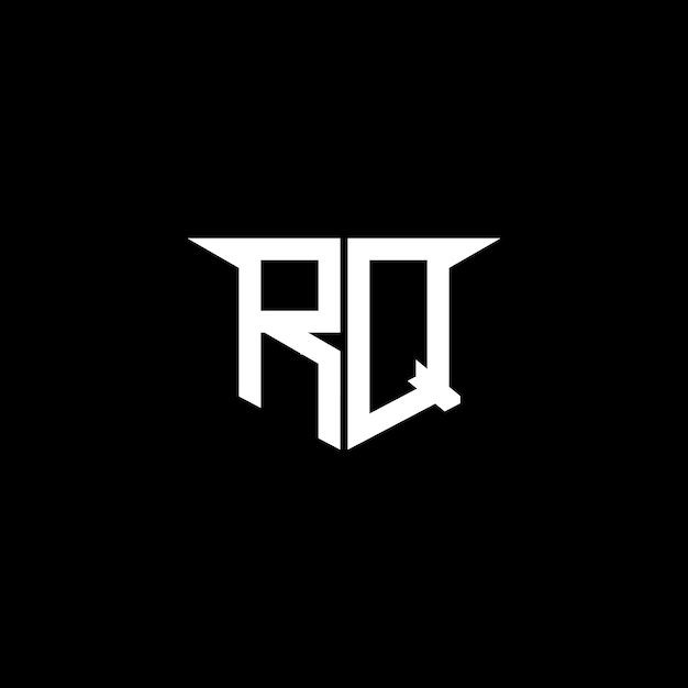 Logotipo de construcción moderna RQ con diseño simétrico