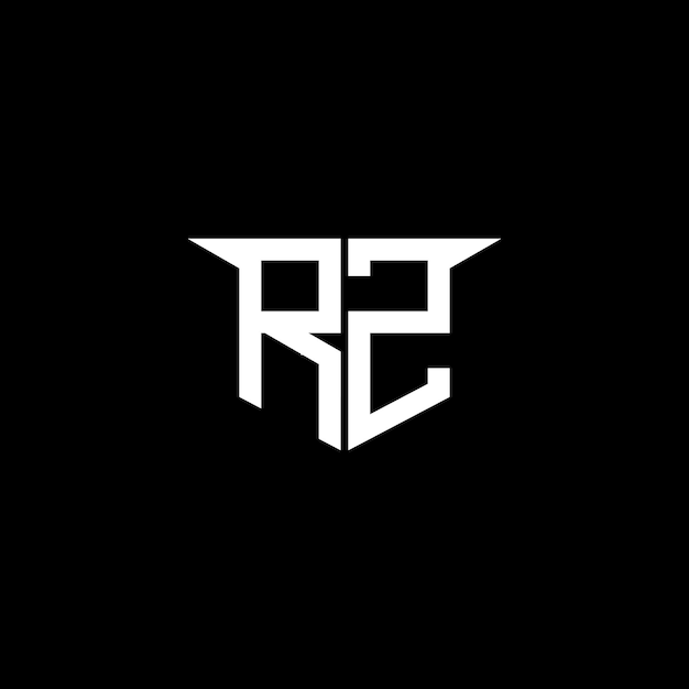 Logotipo de la construcción moderna de RZ con diseño simétrico