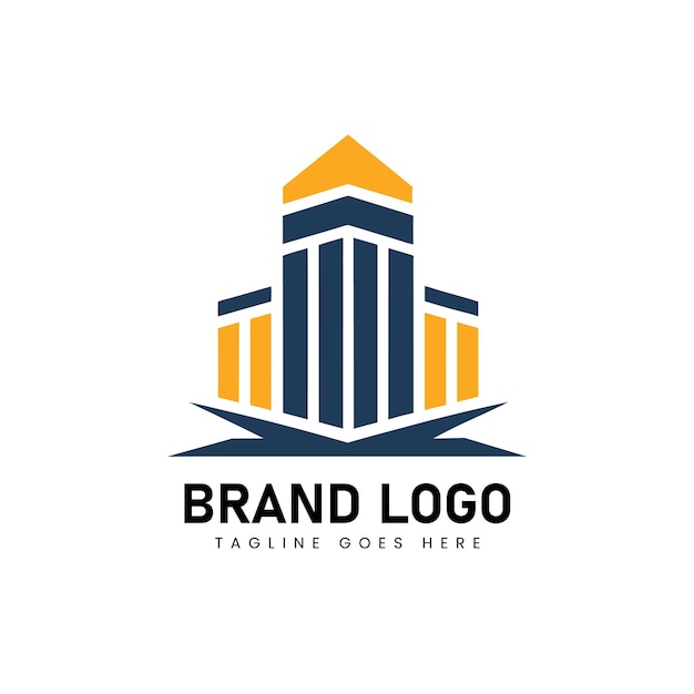 Logotipo de construcción moderna Símbolo de bienes raíces y construcción