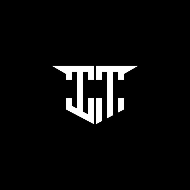 Logotipo de construcción moderna de TI con diseño simétrico