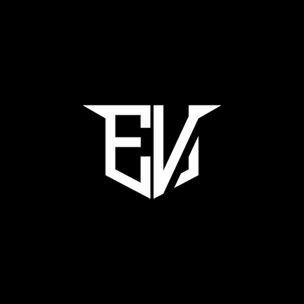 Logotipo de construcción moderna de vehículos eléctricos con diseño simétrico